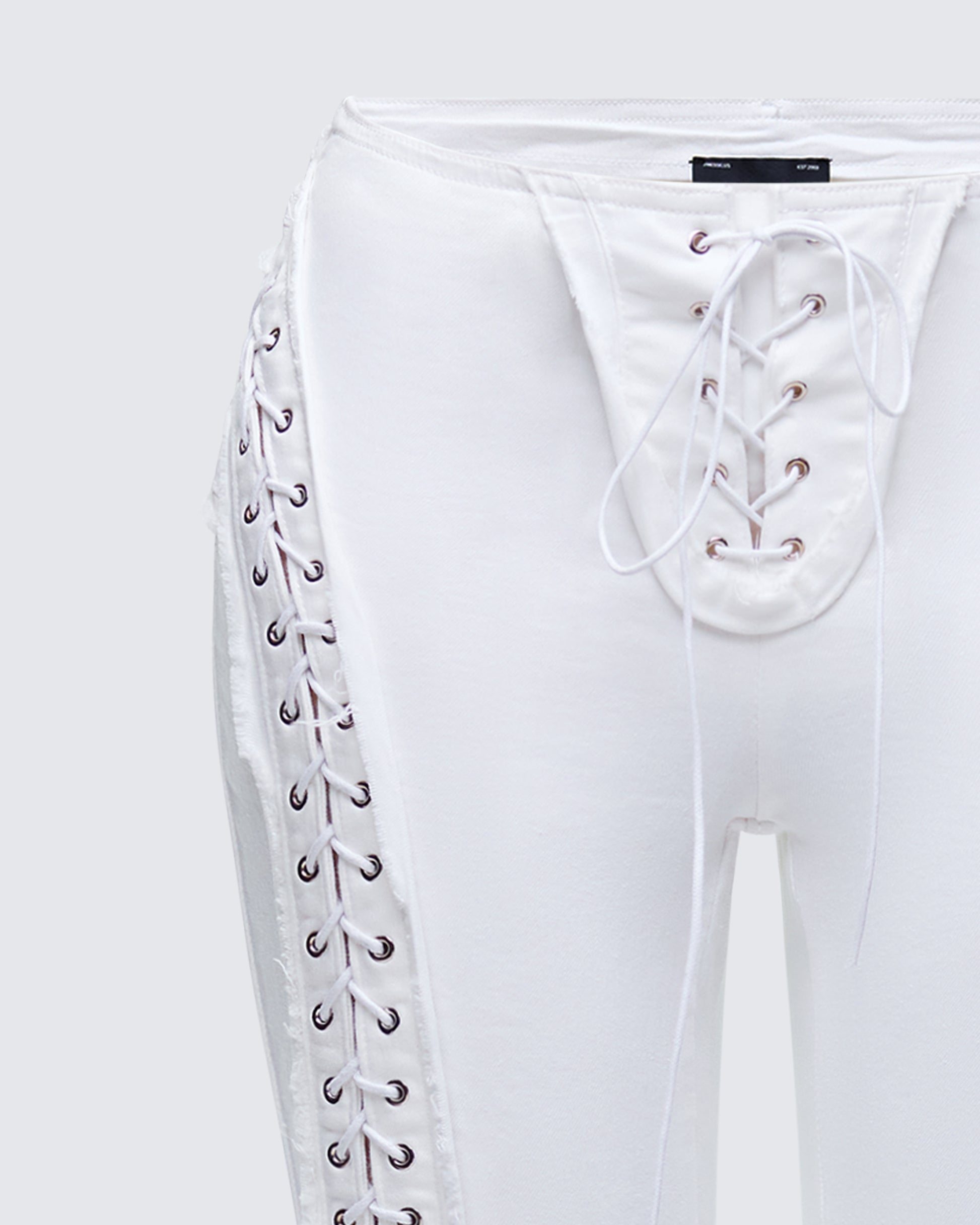Finesse Genoveva Denim Lace Up Jeans