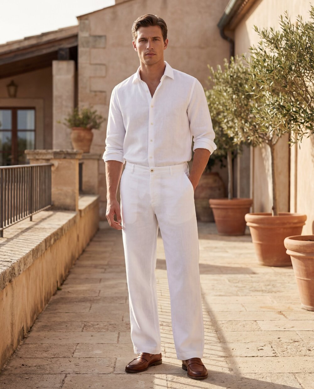 Cotton Natural Men's Leo Pants