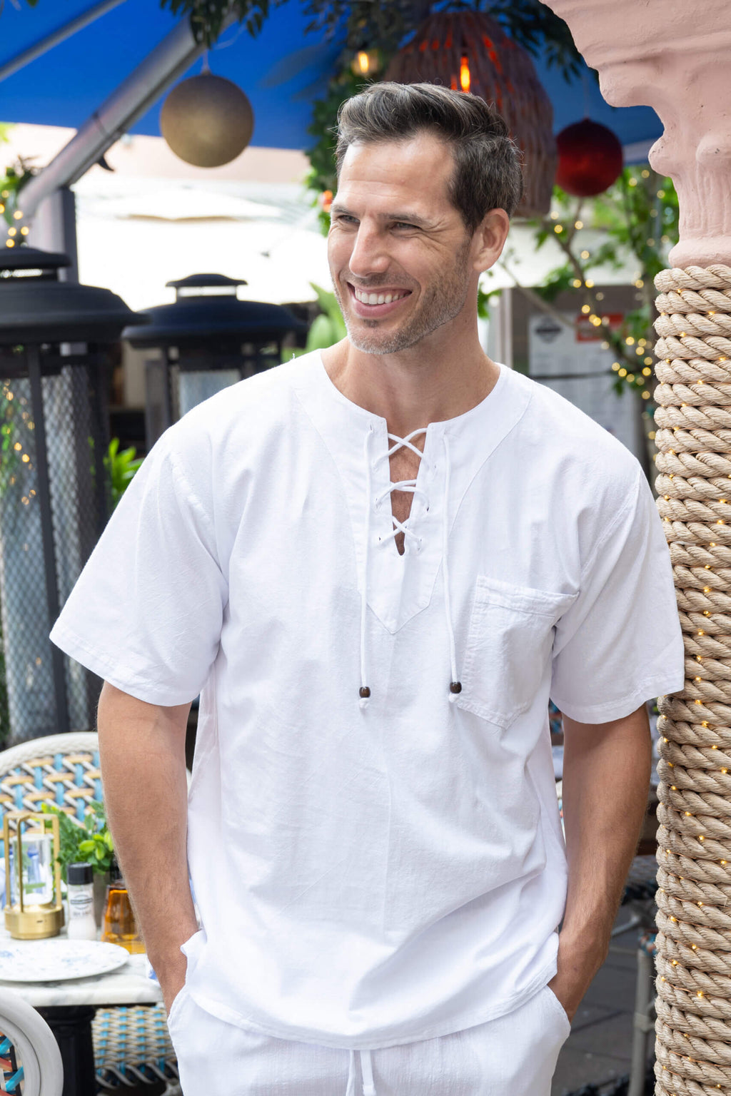Cotton Natural Men's Hawaii Shirt