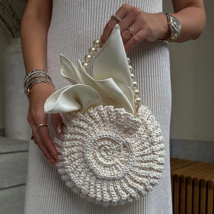 Mermaid Way Mermaid’s Treasure Pearl Shell Knitted Bag