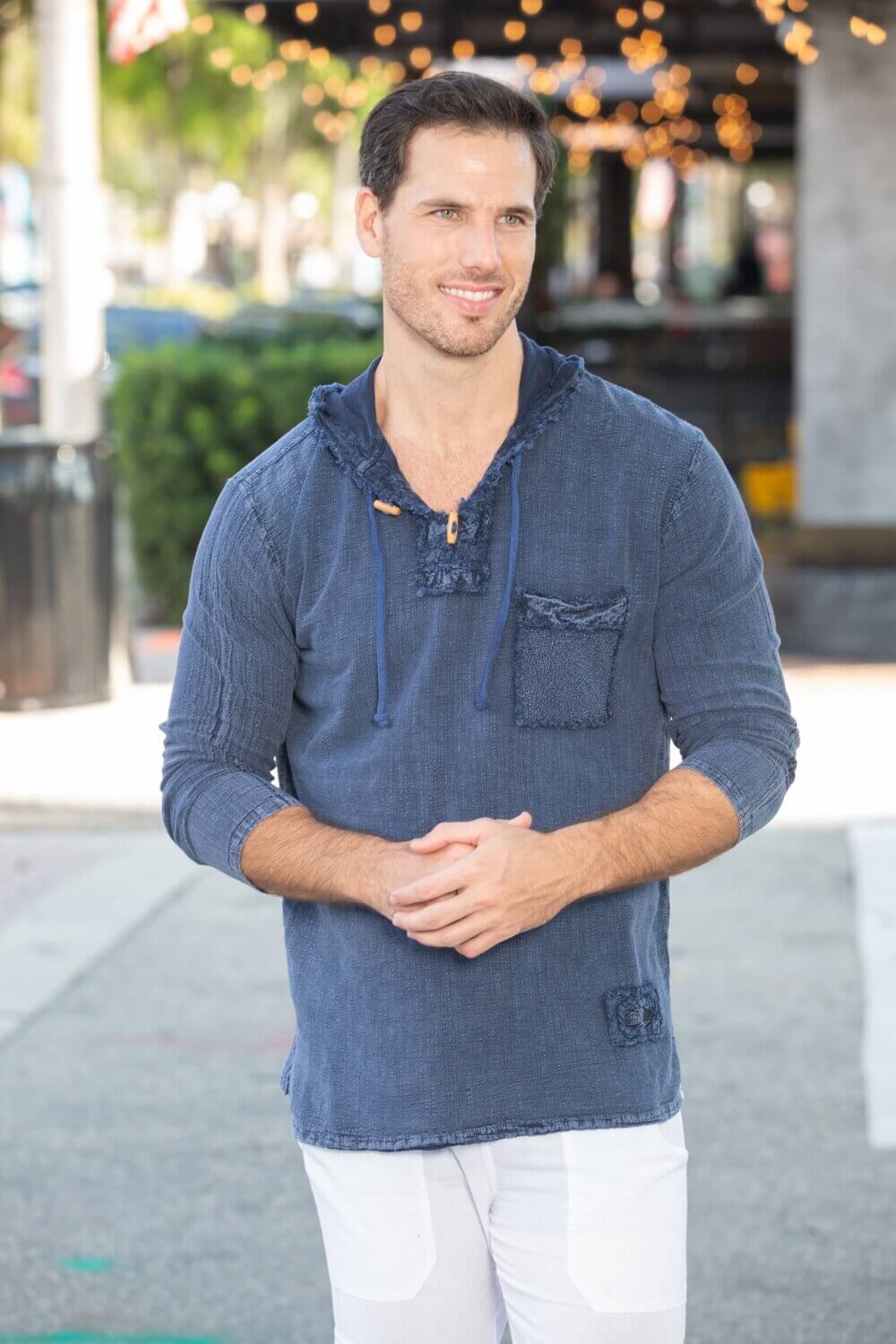 Cotton Natural Men's Tuscany Midnight Blue Hoodie