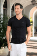 Cotton Natural Men's Sky T-Shirt Onyx Black