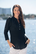 Cotton Natural Women's Linda Black Shirt
