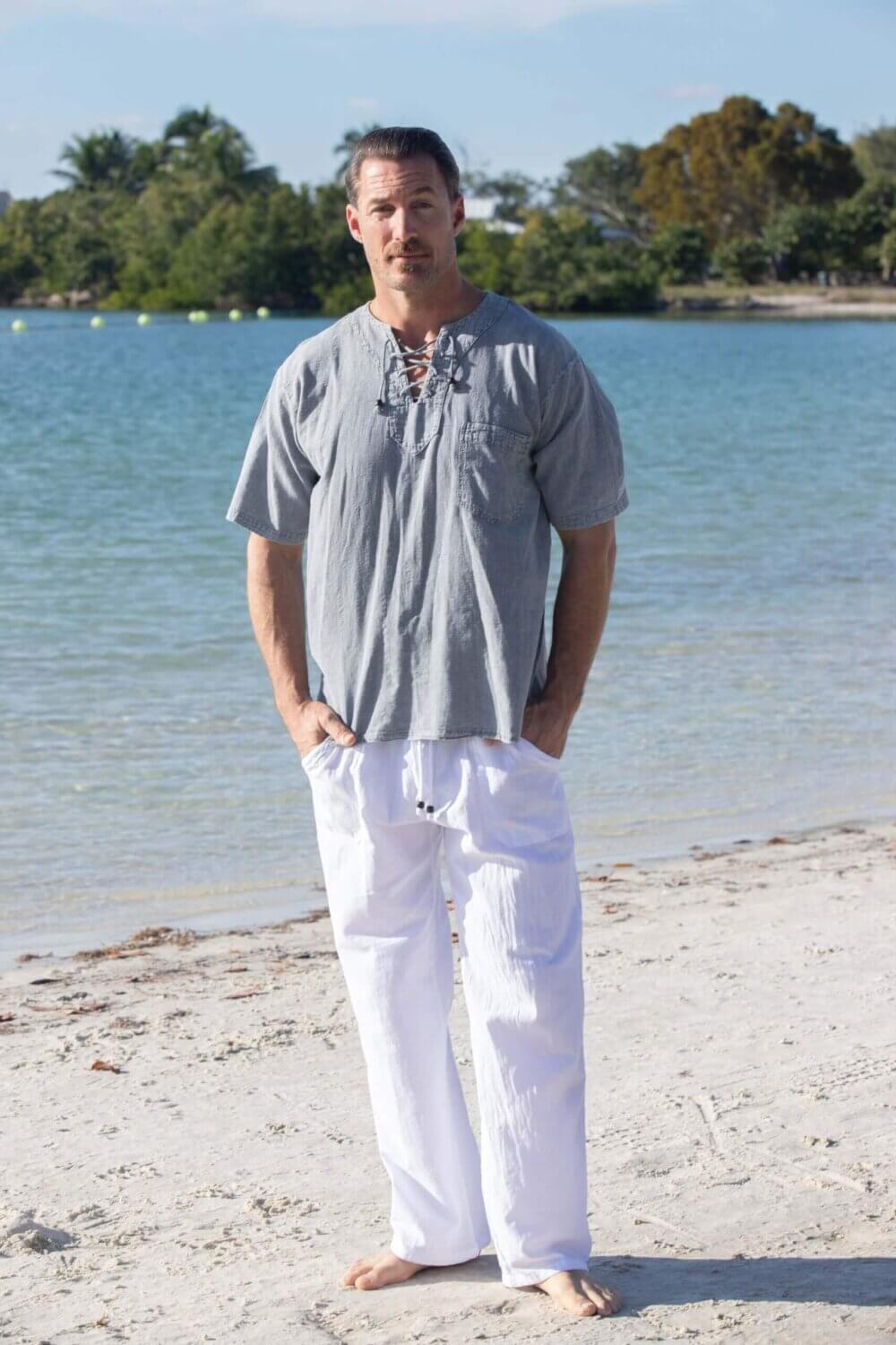 Cotton Natural Men's Santorini Pants