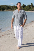 Cotton Natural Men's Hawaii Fossil Gray Shirt