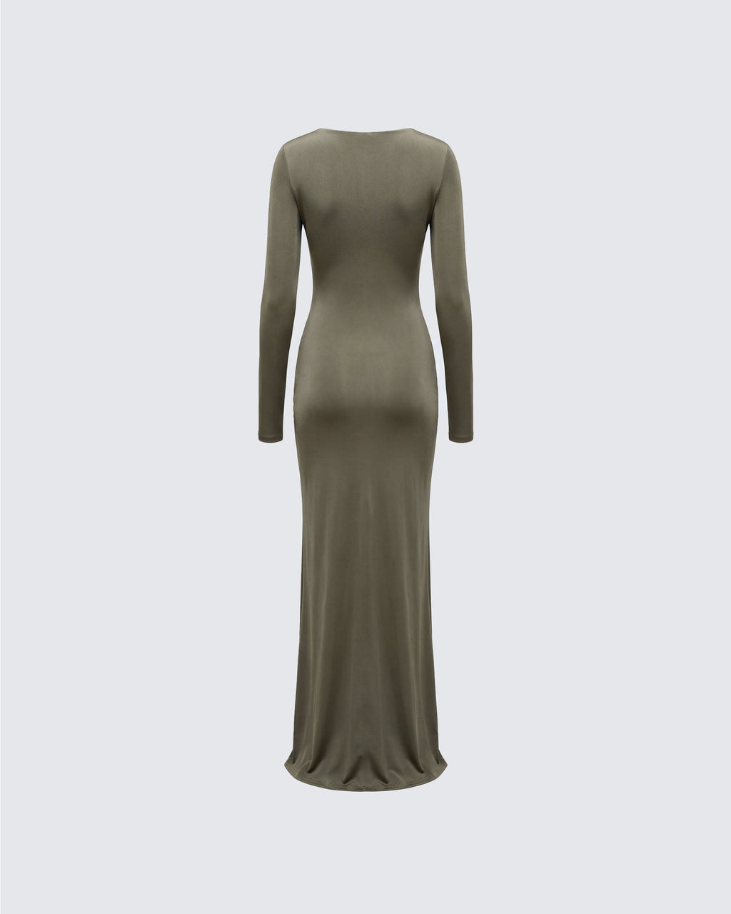 Finesse Isley Green Cut Out Ruched Maxi Dress