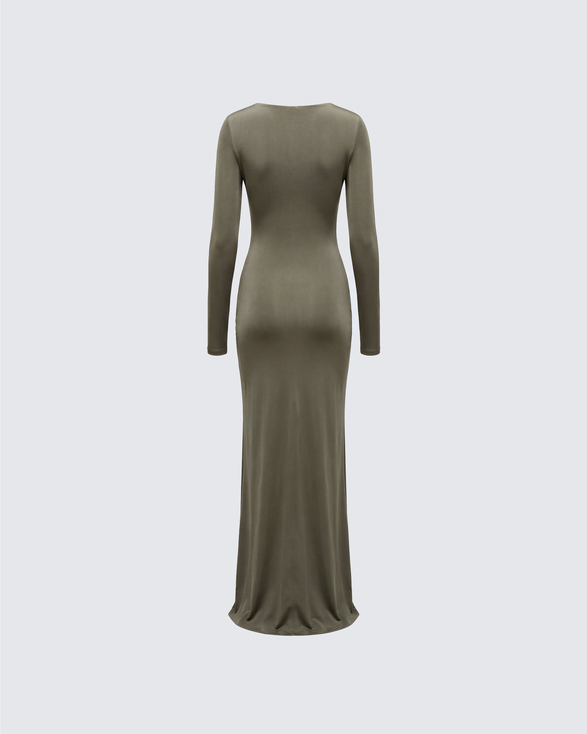 Finesse Isley Green Cut Out Ruched Maxi Dress
