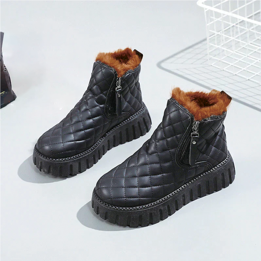 Harper & Lane Lily - Checkered Ankle Boots