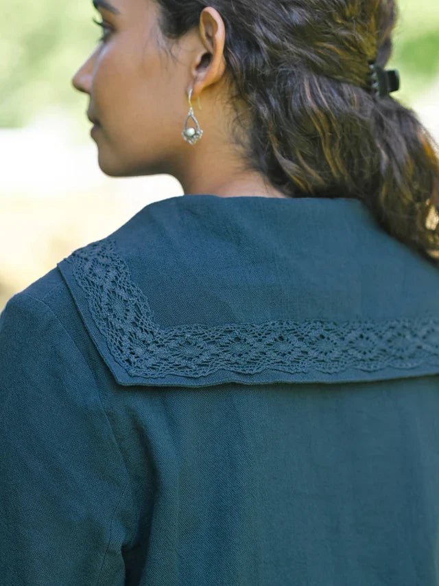 April Cornell Sailor Jacket - Dark Teal