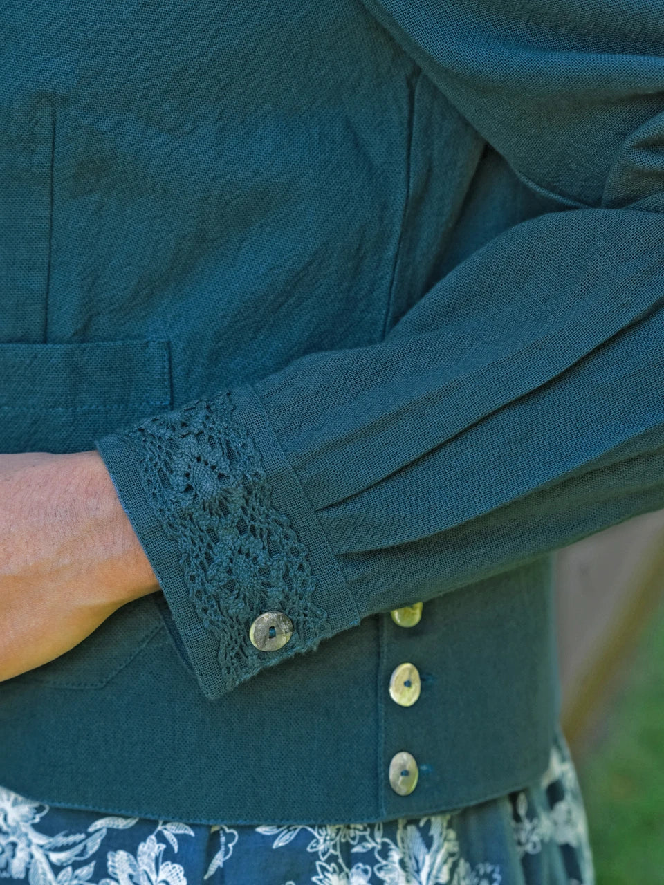 April Cornell Sailor Jacket - Dark Teal
