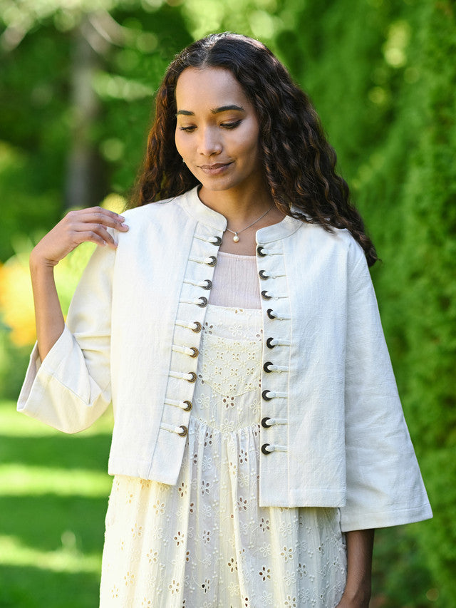 April Cornell Coin Jacket - Ecru