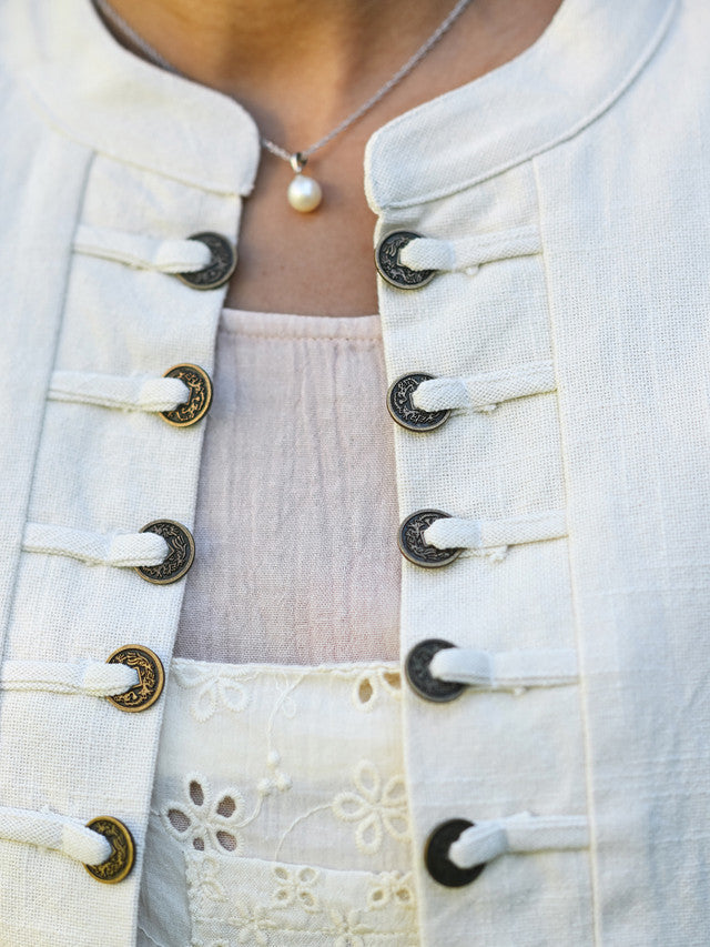 April Cornell Coin Jacket - Ecru