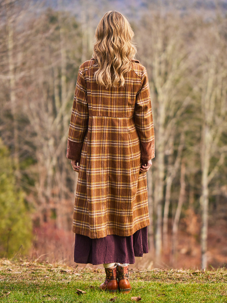 April Cornell Dickens Plaid Coat