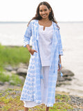 April Cornell Darjeeling Wrap Jacket - White Indigo
