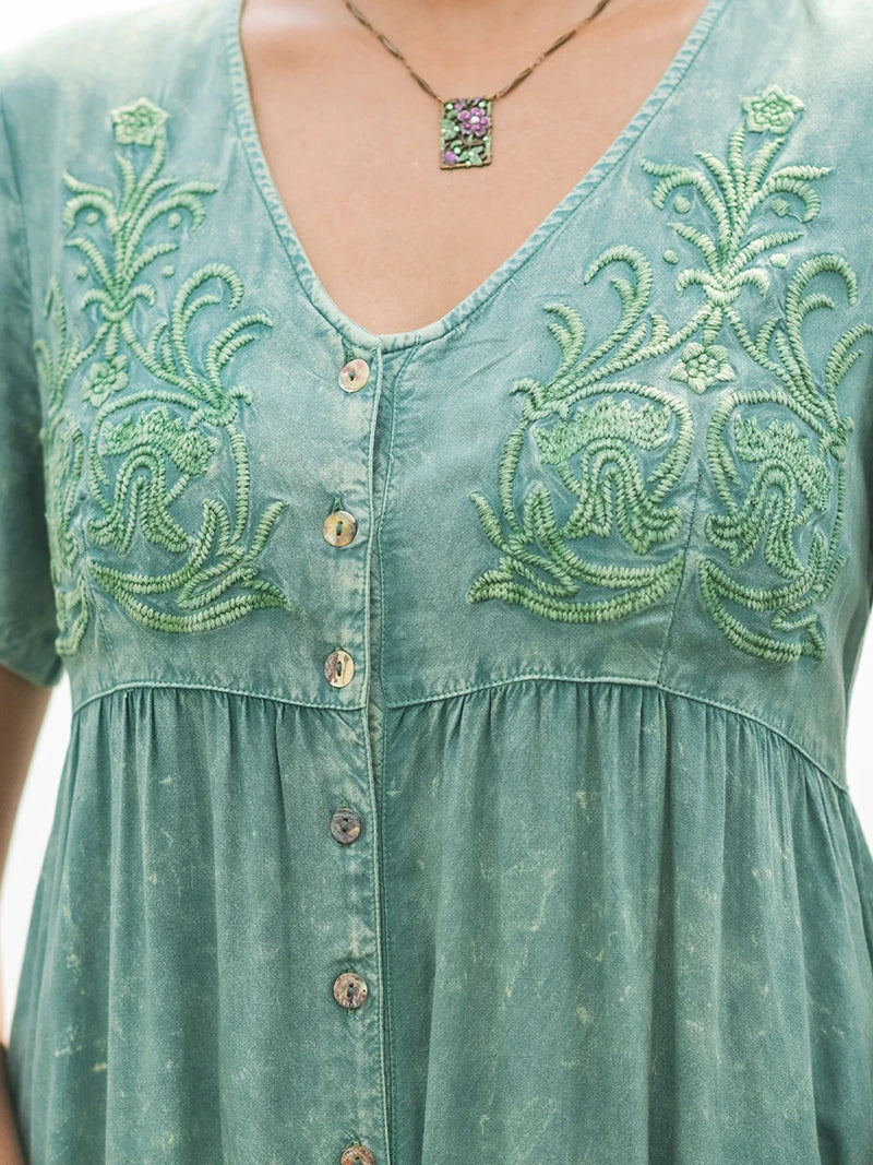 April Cornell Genuinely Jess Jumpsuit - Sunwashed Green