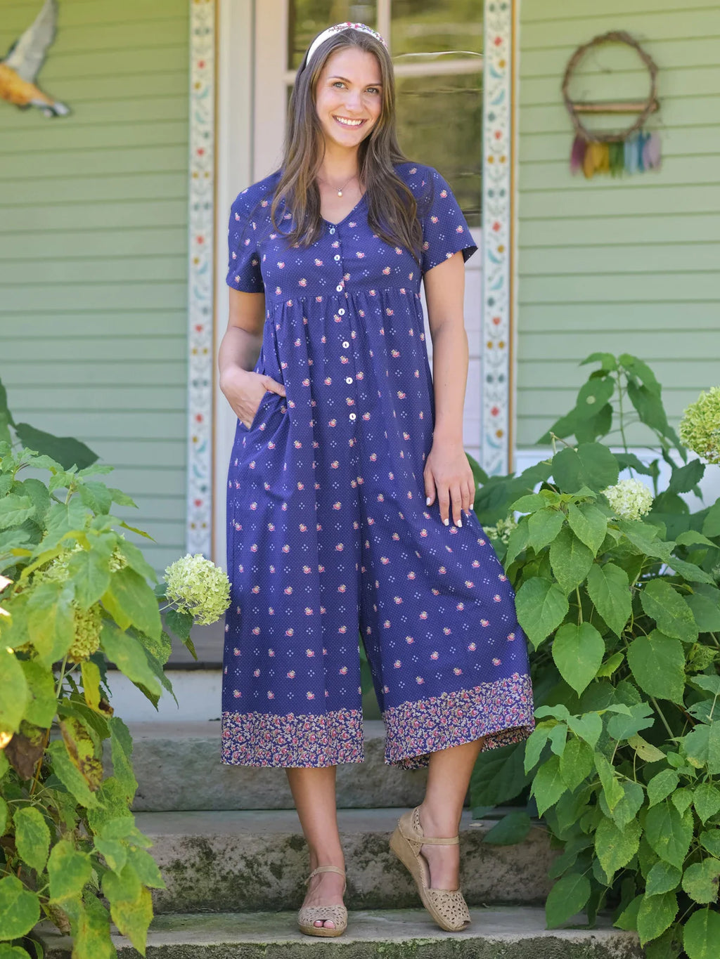 April Cornell Seascape Jumpsuit - Navy