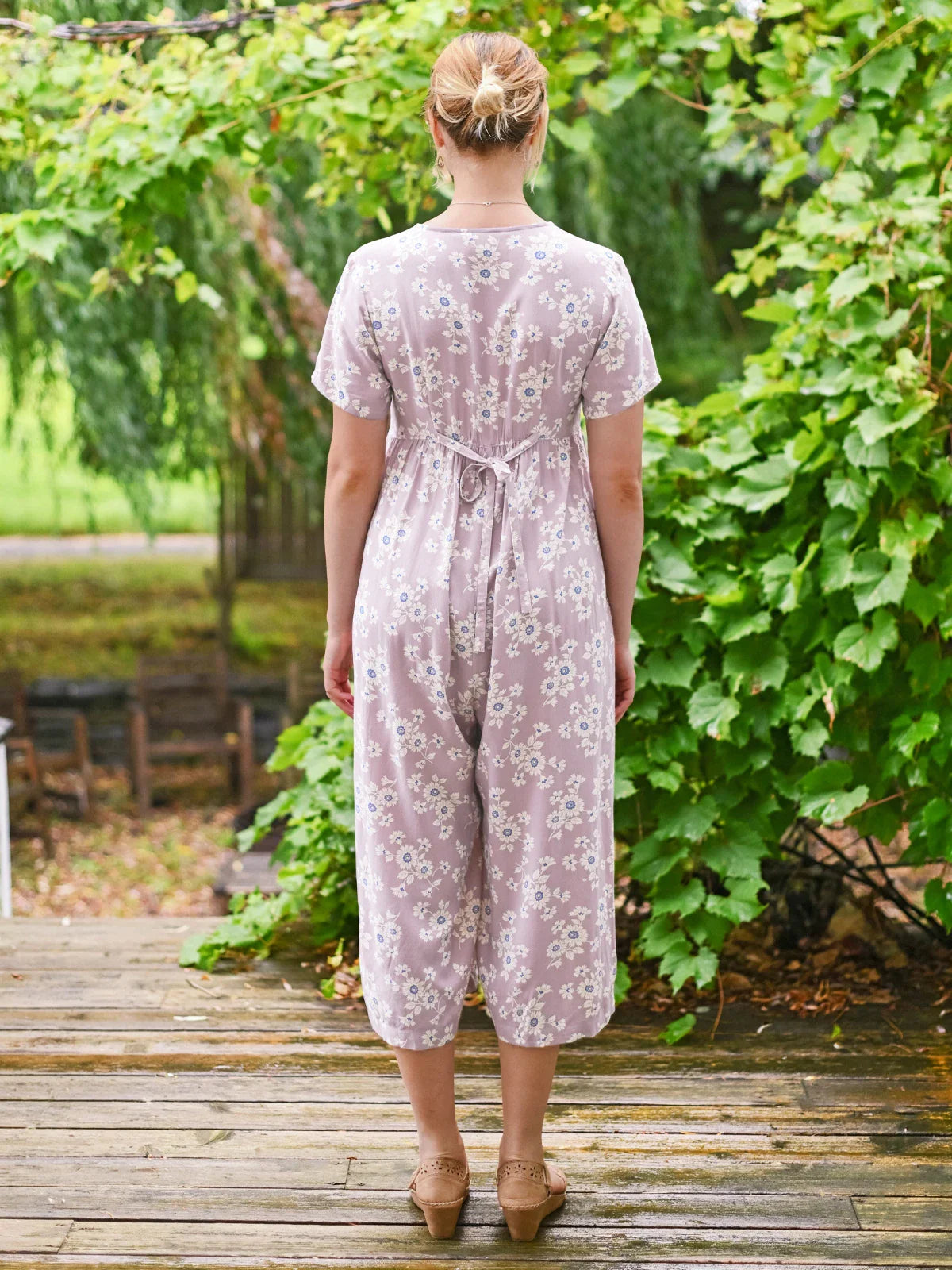 April Cornell Dawn Flower Jumpsuit - Amethyst