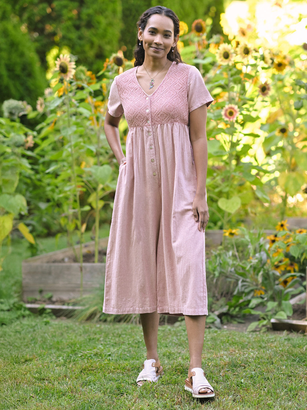 April Cornell Meg Sunwashed Jumpsuit - Soft Rose