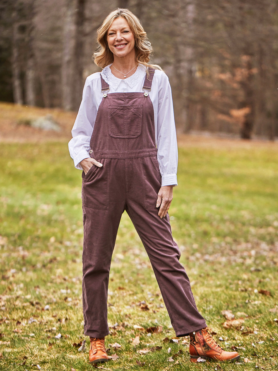 April Cornell Cowgirl Corduroy Overall - Cocoa