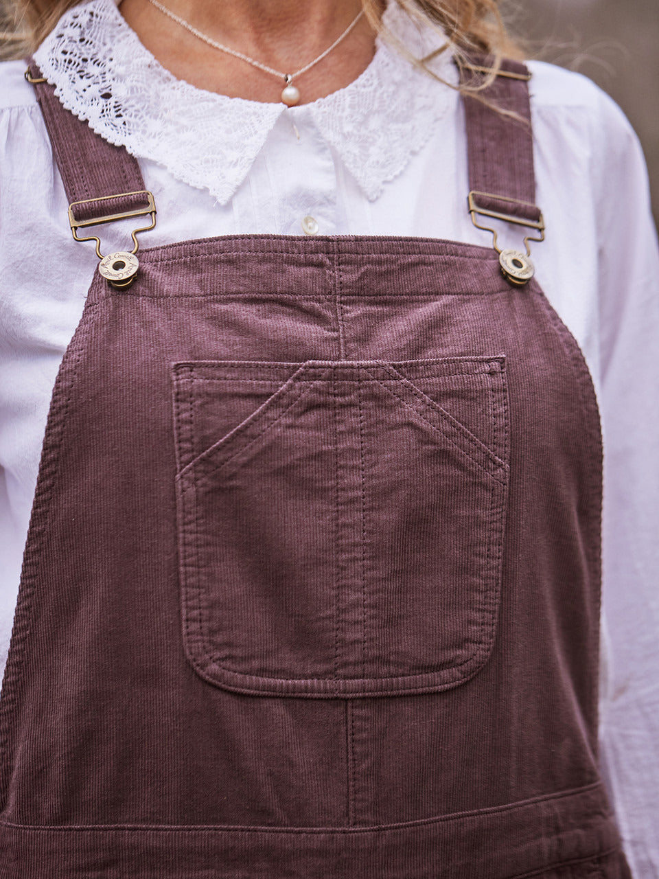 April Cornell Cowgirl Corduroy Overall - Cocoa