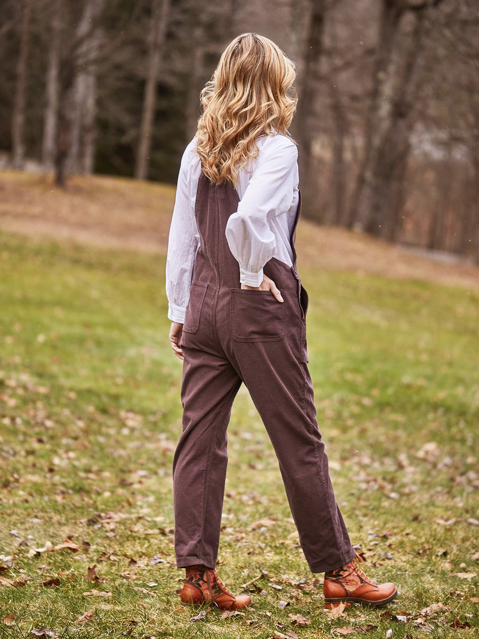April Cornell Cowgirl Corduroy Overall - Cocoa