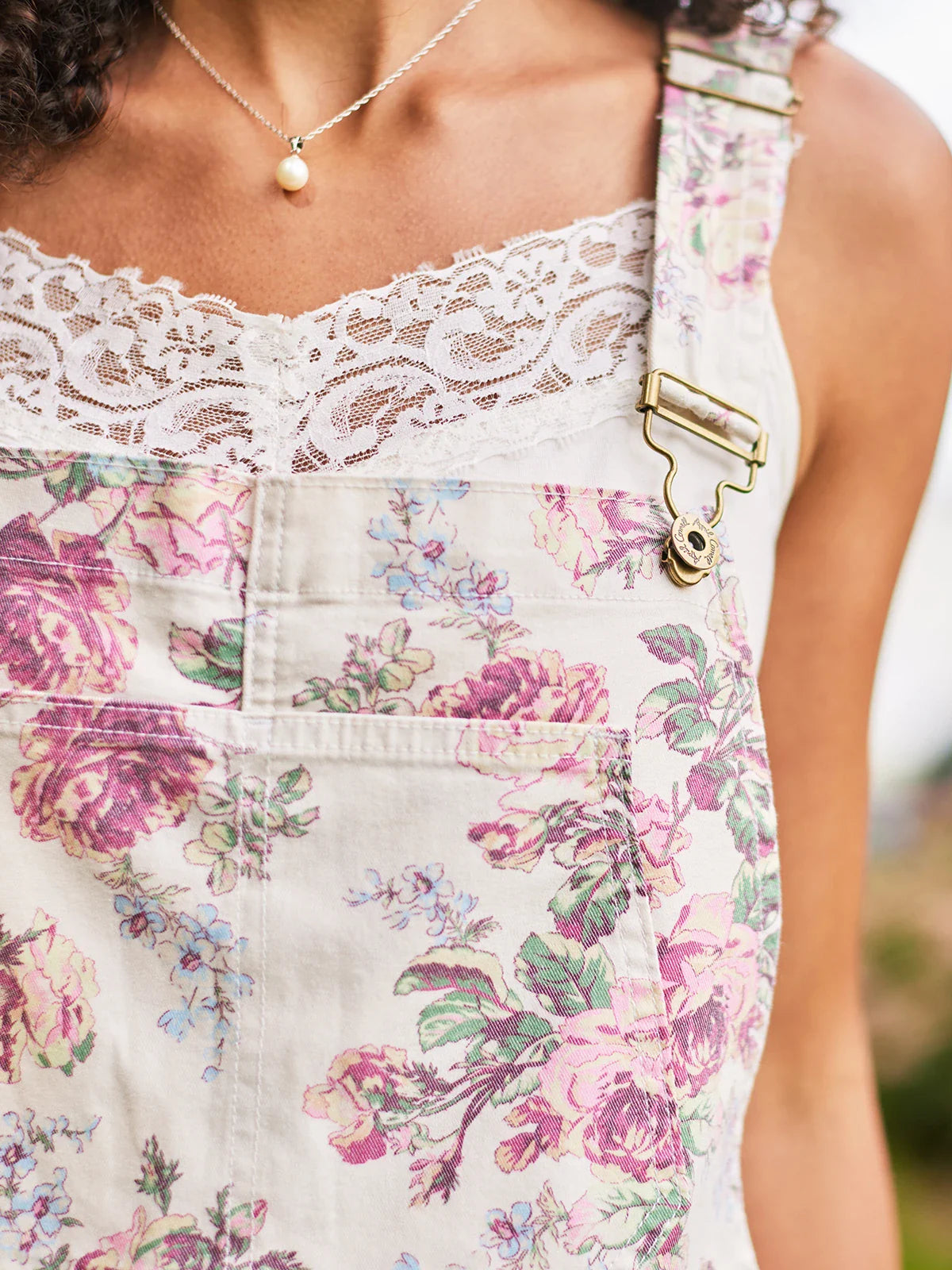 April Cornell Victorian Rose Short Overall