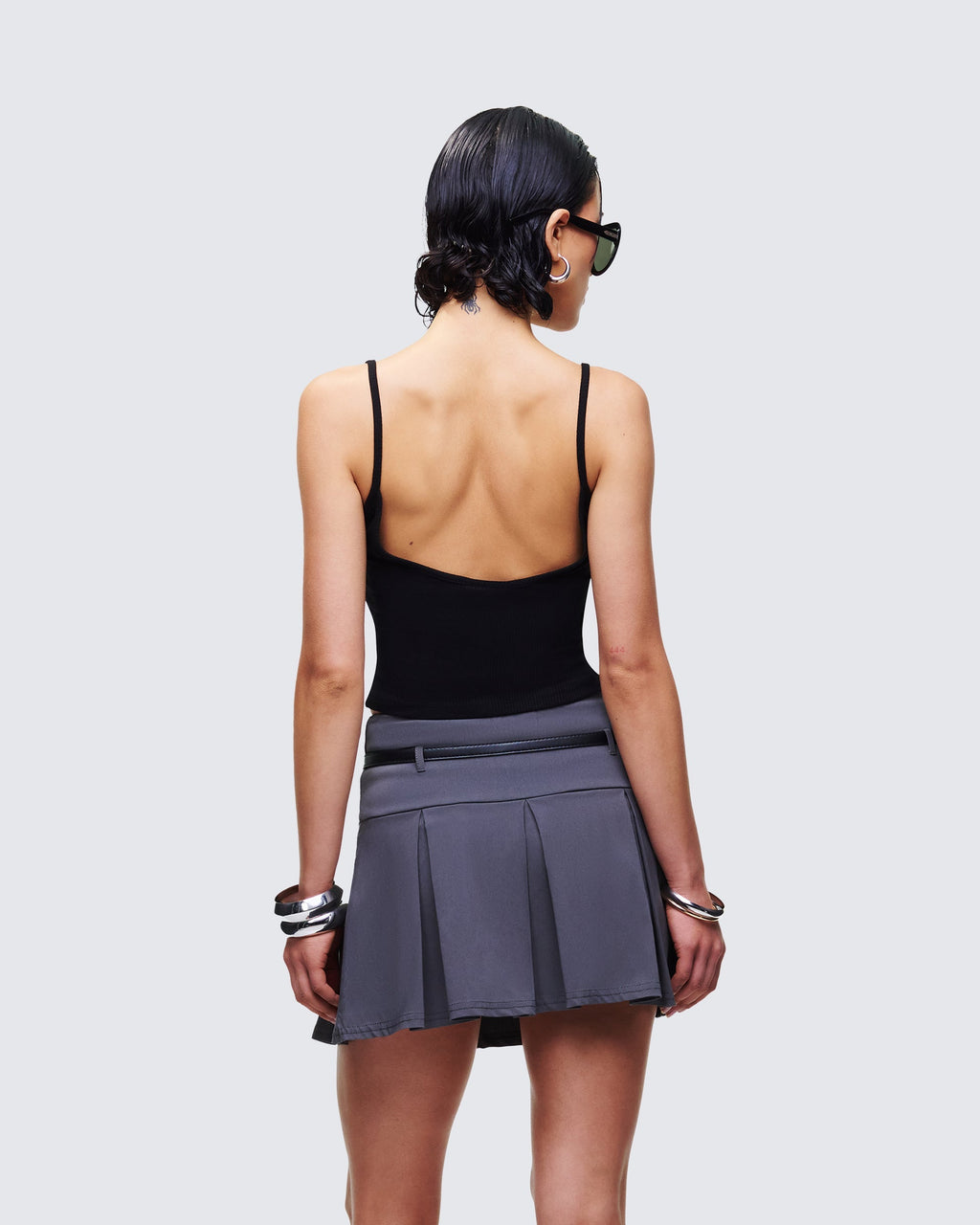 Finesse Keykie Rib U Neck Crop Cami Top