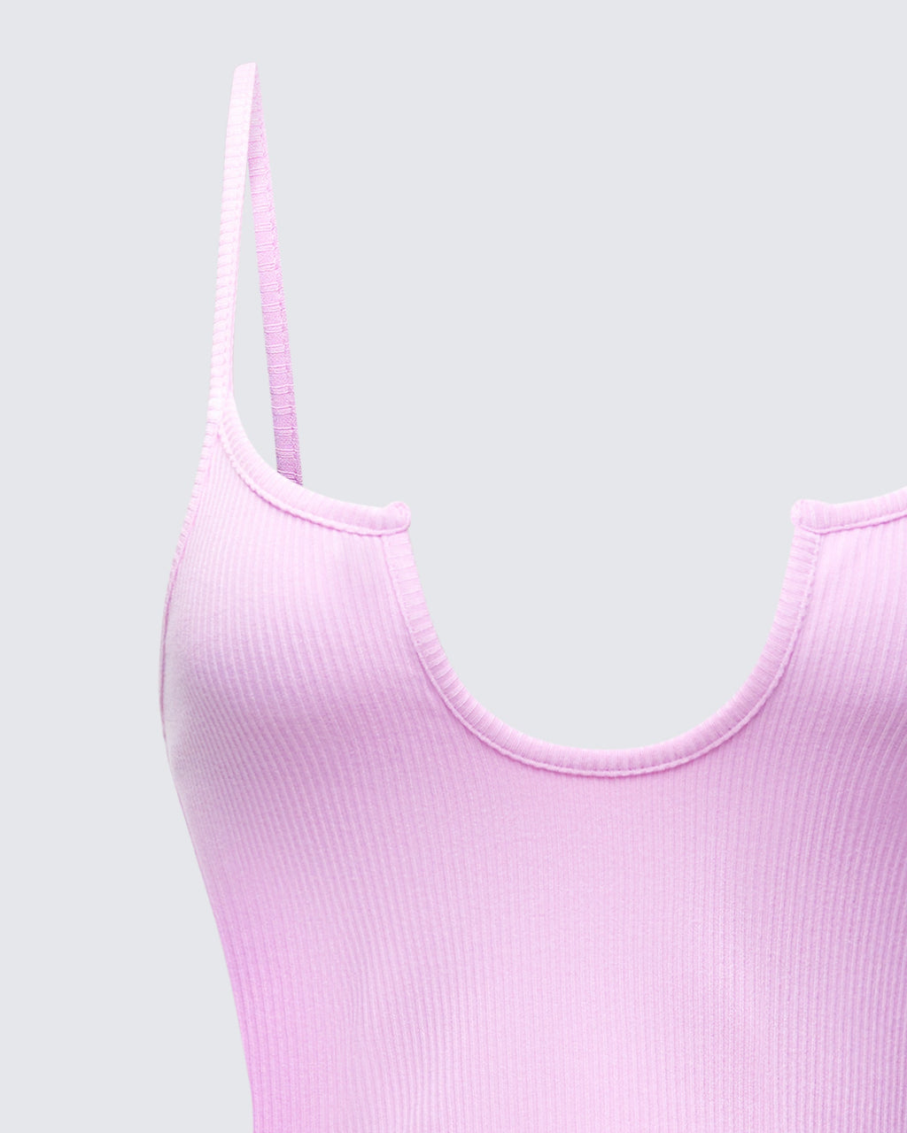 Finesse Keykie Rib U Neck Crop Cami Top