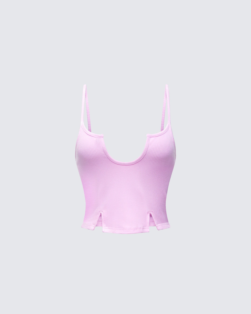 Finesse Keykie Rib U Neck Crop Cami Top