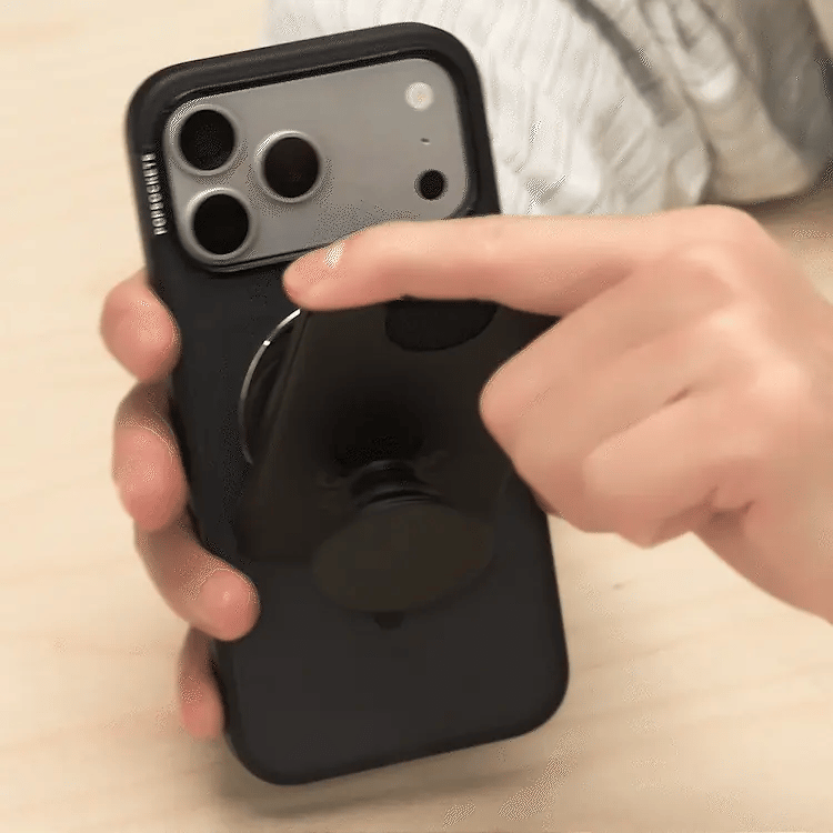 PopSockets Black - MagSafe Kick-Out PopWallet+ & Stand