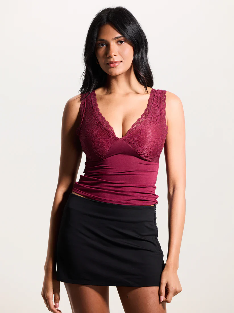 Klassy Lace V-Neck Tank