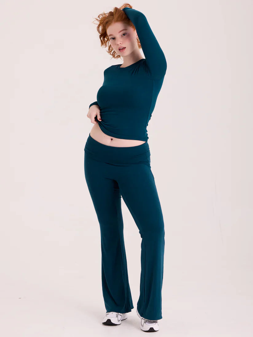 Klassy Fold Over Flare Pant