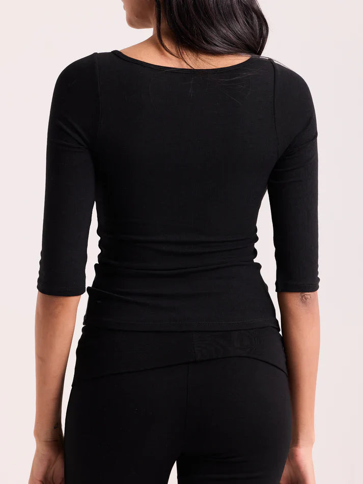 Klassy Boat Neck Quarter Sleeve