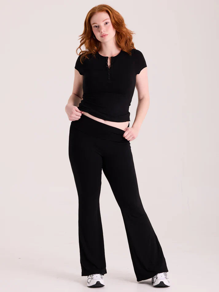 Klassy Crew Neck Henley T-Shirt