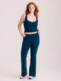 Klassy Ribbed Henley Scoop Tank