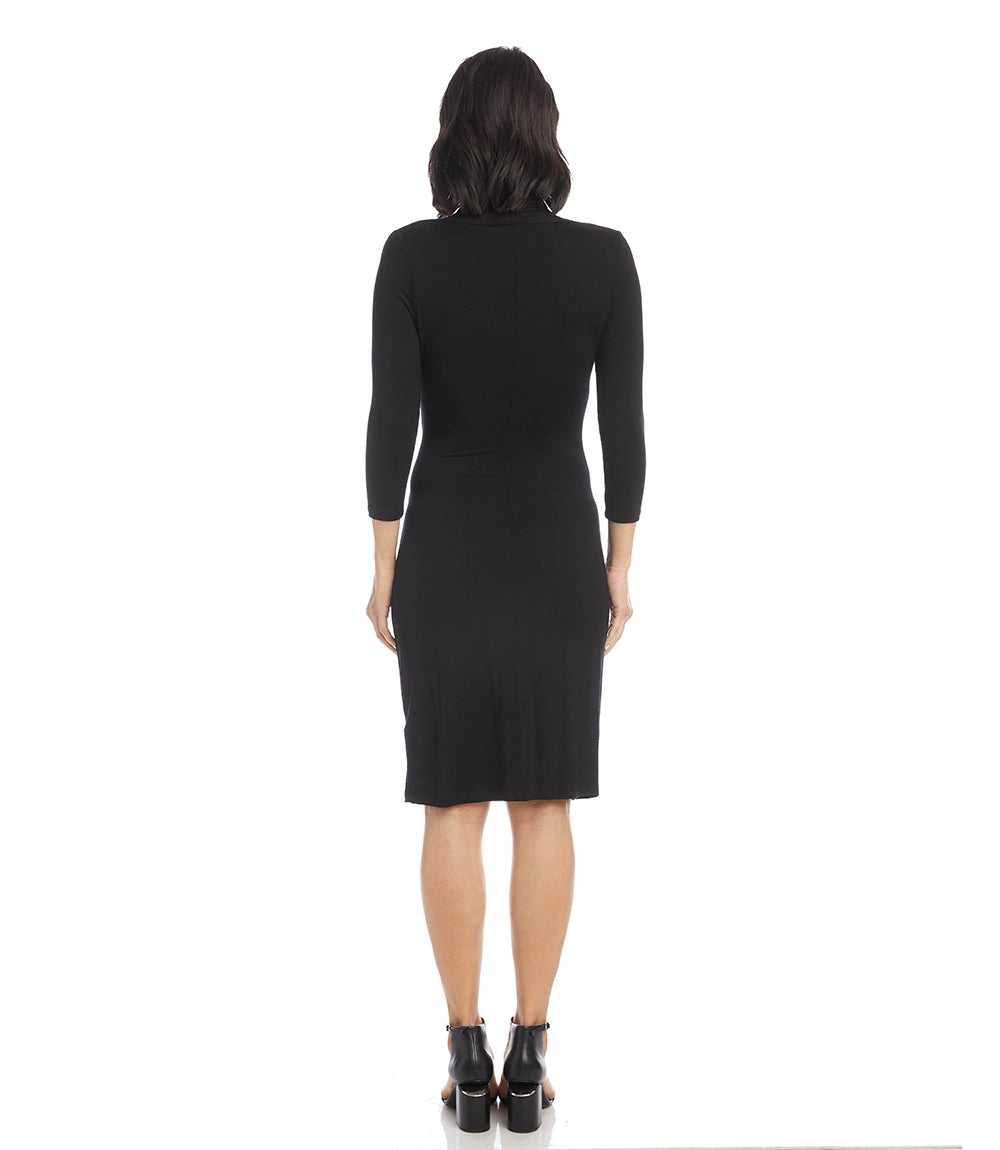 Nabalu Elegant Wrap Midi Dress – Sophisticated Style with Timeless Appeal