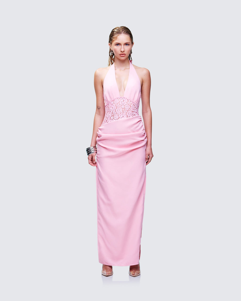 Lenora Lace Detail Maxi Dress