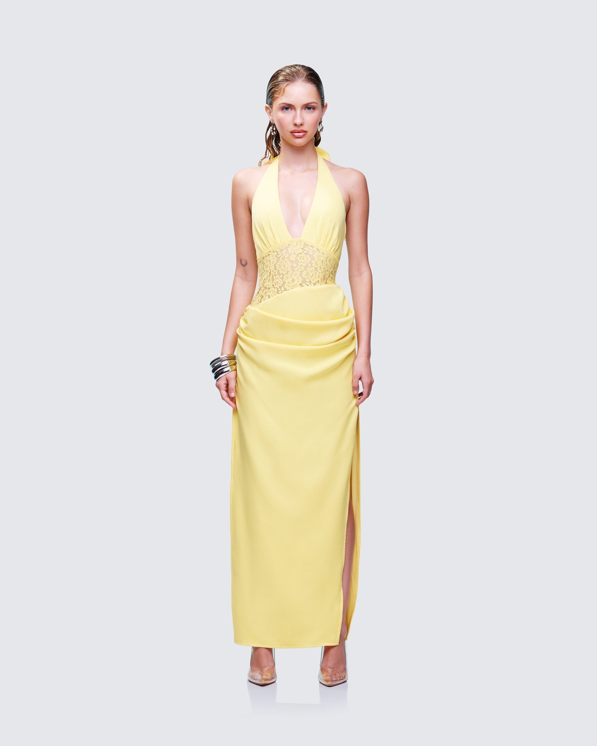 Lenora Lace Detail Maxi Dress