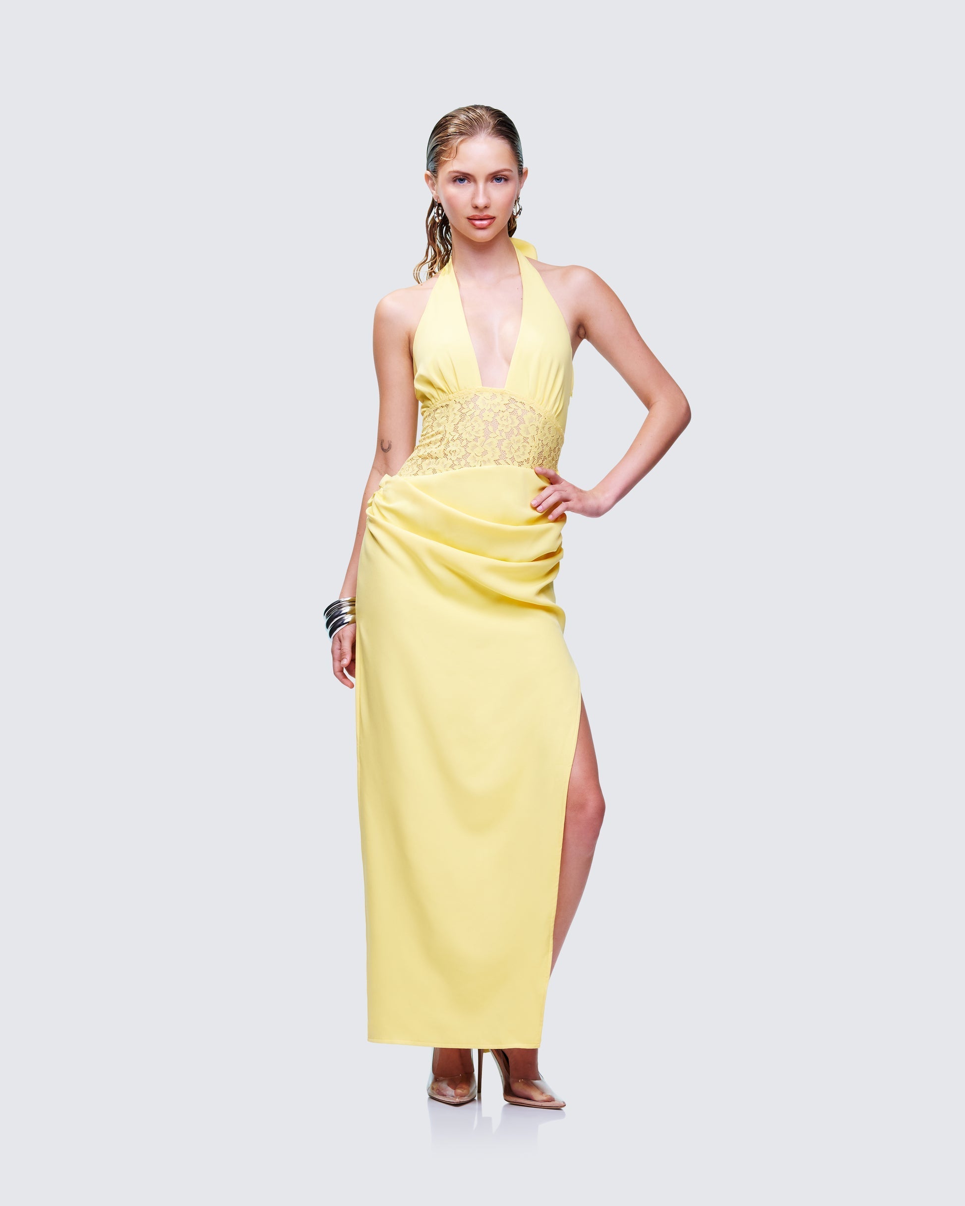 Lenora Lace Detail Maxi Dress