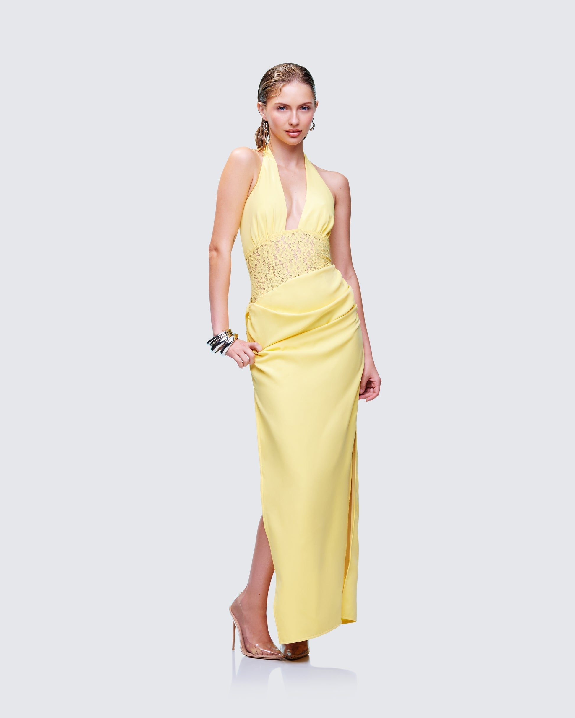 Lenora Lace Detail Maxi Dress