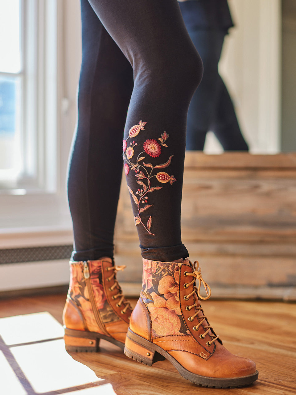 April Cornell Tapestry Contemporary Legging - Black with Color