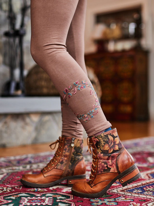 April Cornell Tapestry Contemporary Waist Legging - Mocha
