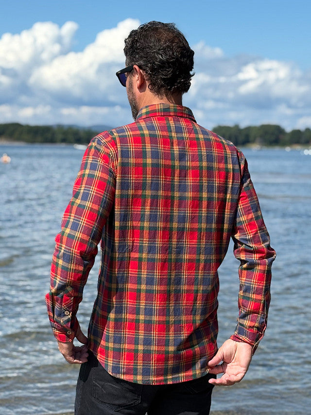 April Cornell Autumn Flannel Shirt - Red Multi