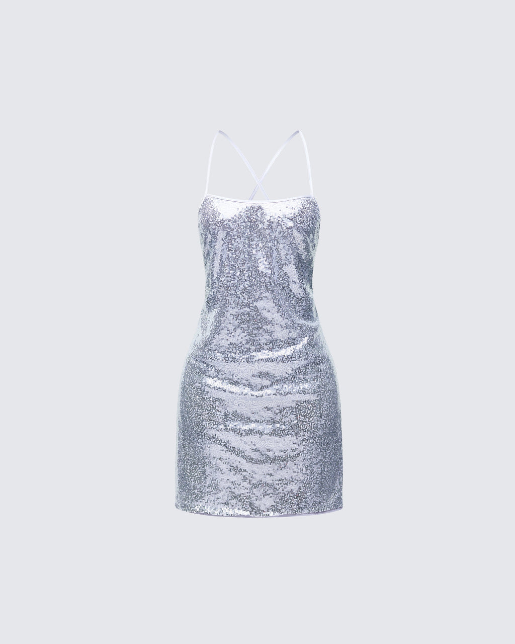 Finesse Lua Silver Sequin Cami Mini Dress