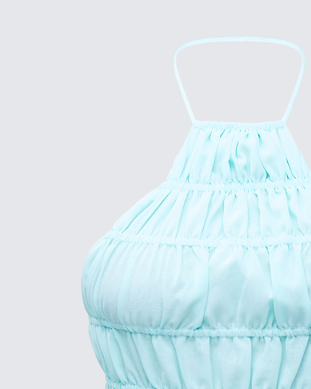 Finesse Luneth Blue Backless Halter Neck Top