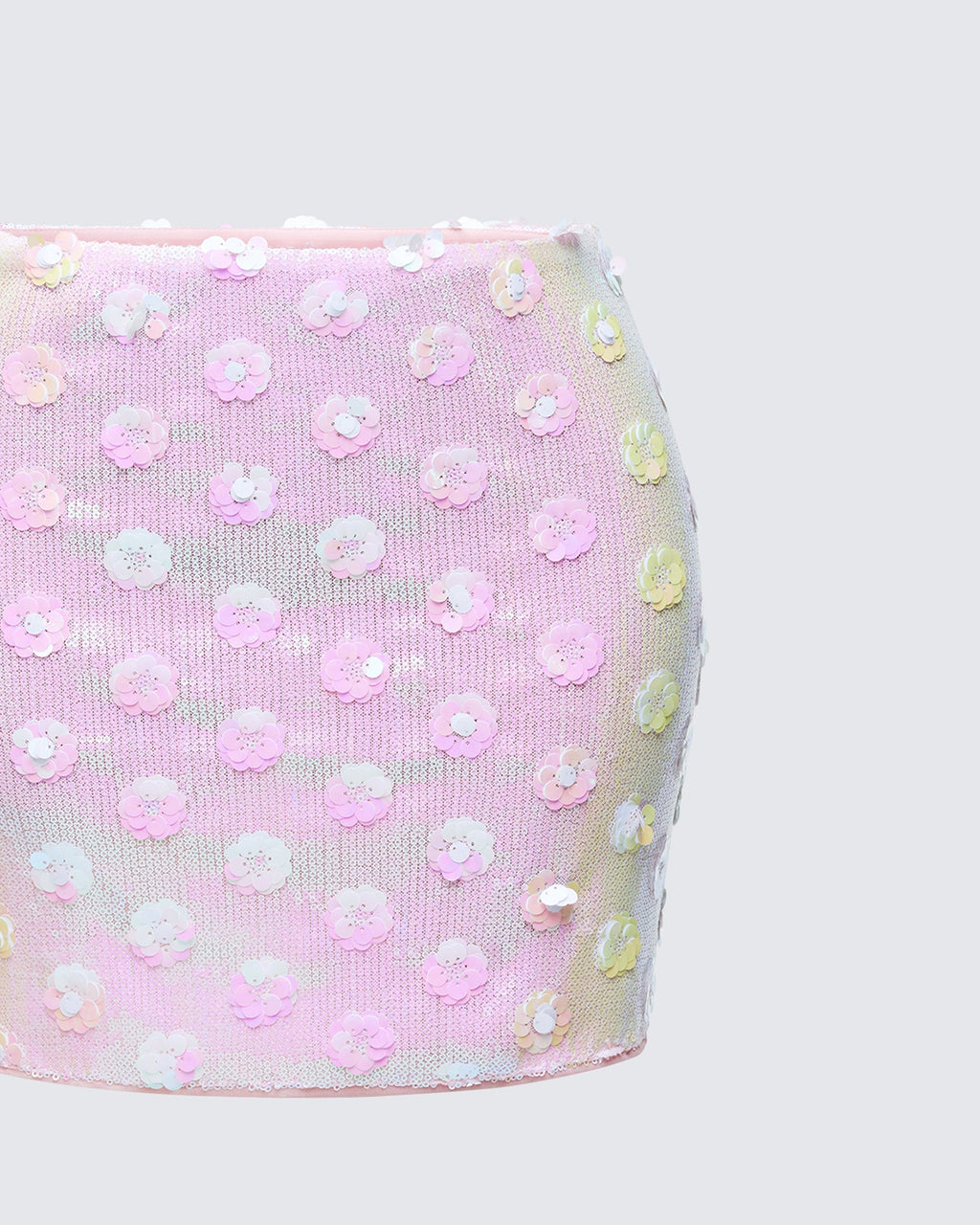 Finesse Luneth Pink Sequin Mini Skirt