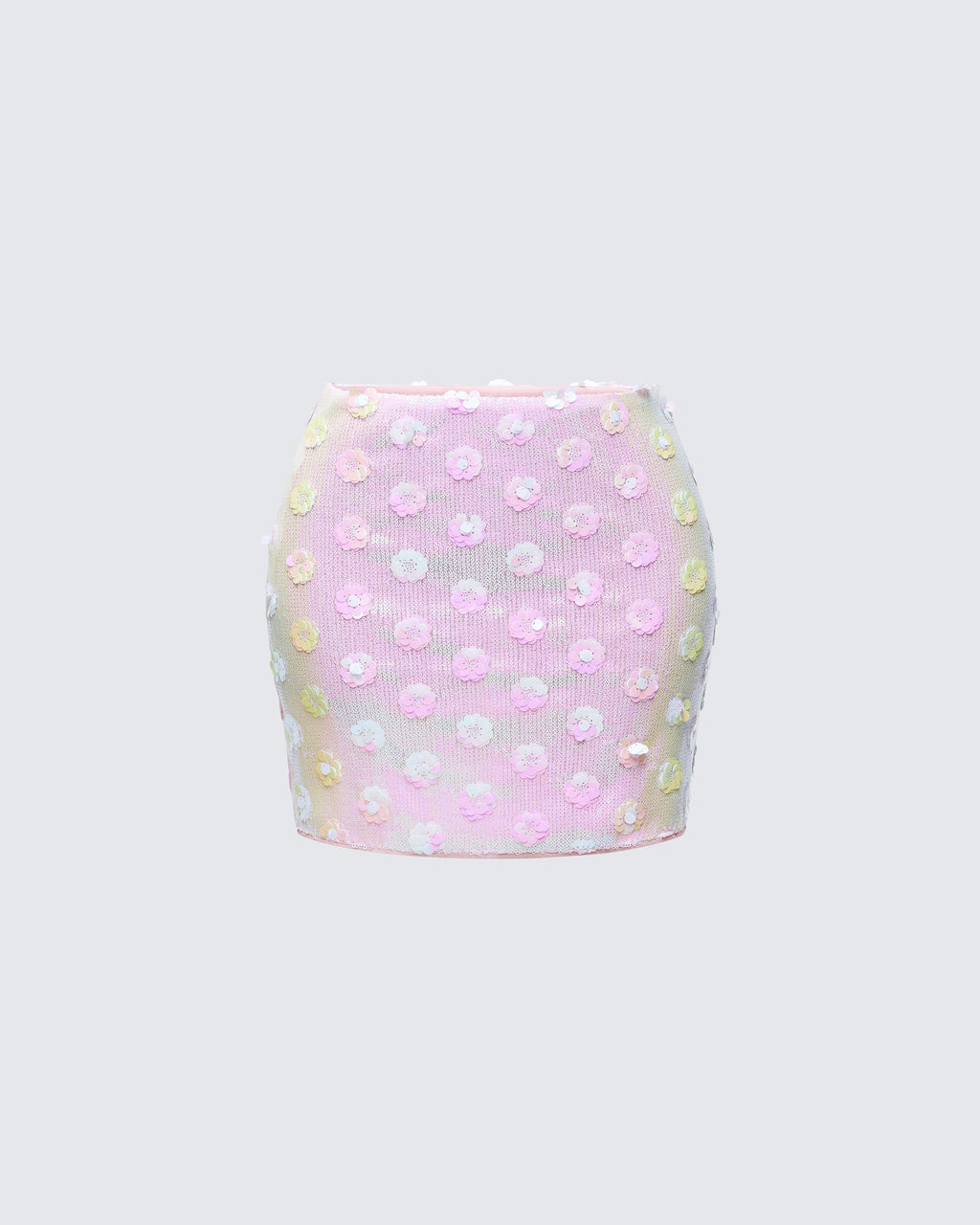 Finesse Luneth Pink Sequin Mini Skirt