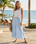 Cotton Natural Women's Lyon Sky Blue Skirt
