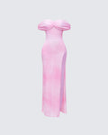 Finesse Maela Pink Diamanté Maxi Dress