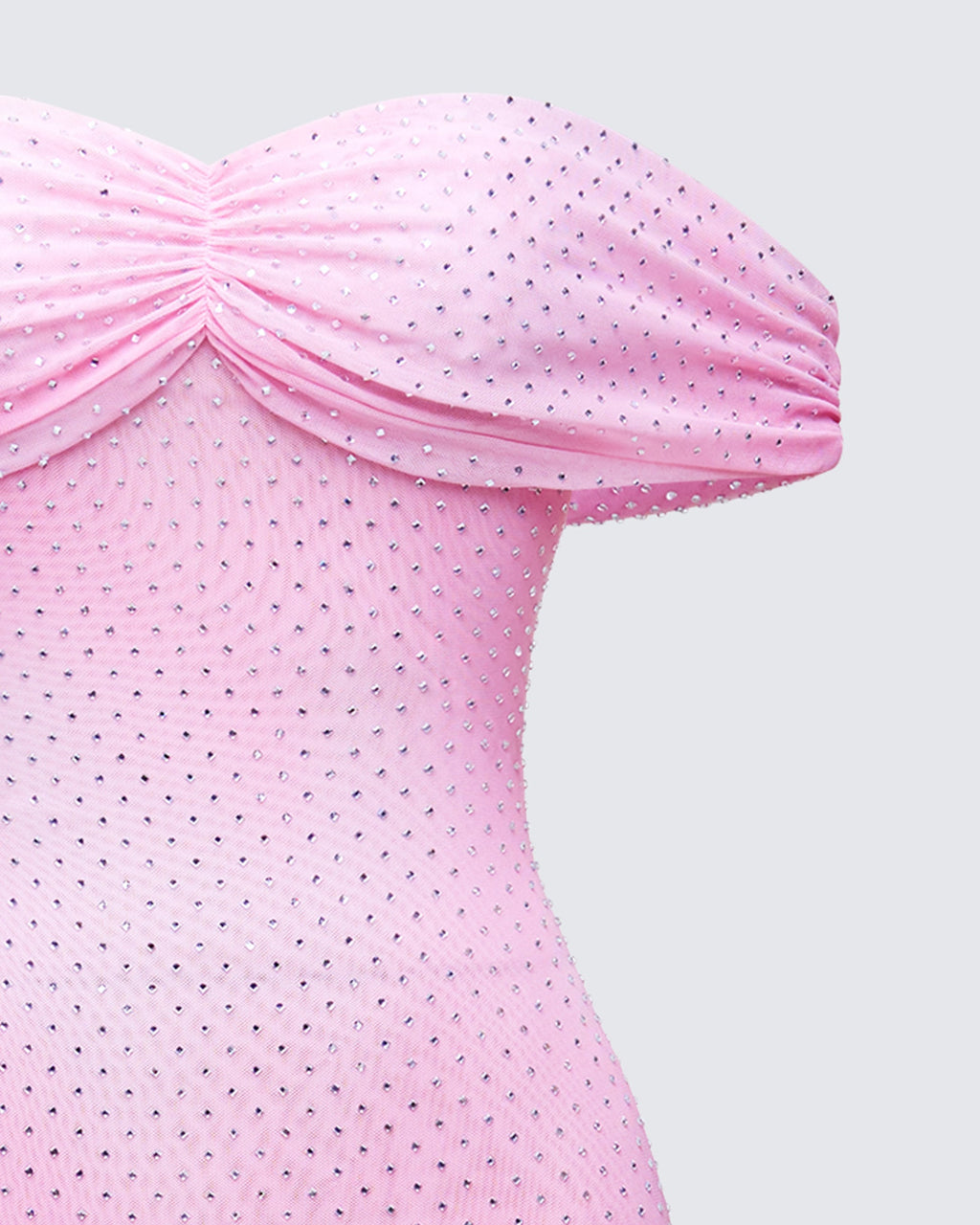 Finesse Maela Pink Diamanté Maxi Dress